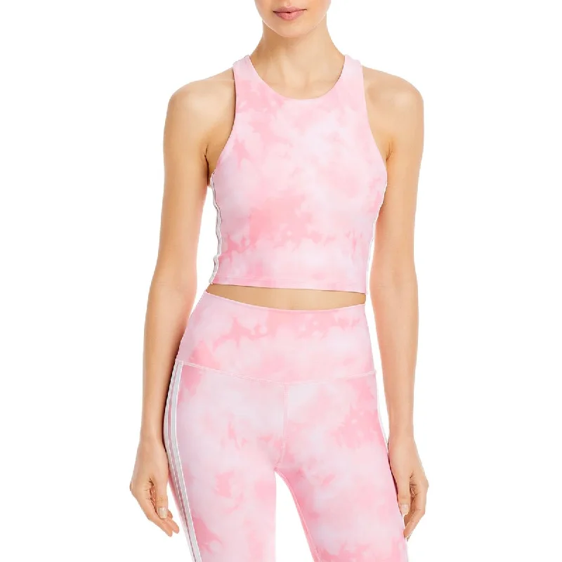 Aqua Womens Tie Dye Long Line Athletic Bra Compression