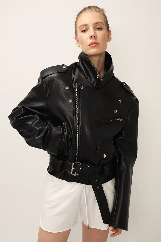 Emma Pleather Rider Jacket Australian Beach