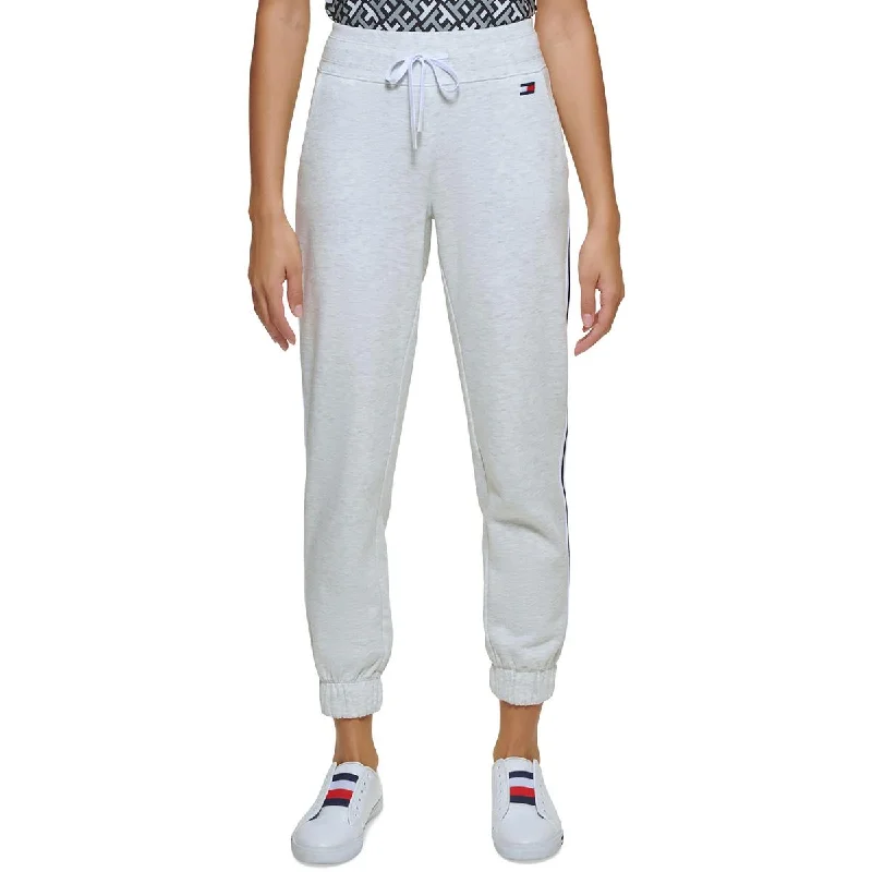 Tommy Hilfiger Sport Womens High Rise Side Stripe Jogger Pants Feminine Women's Style 