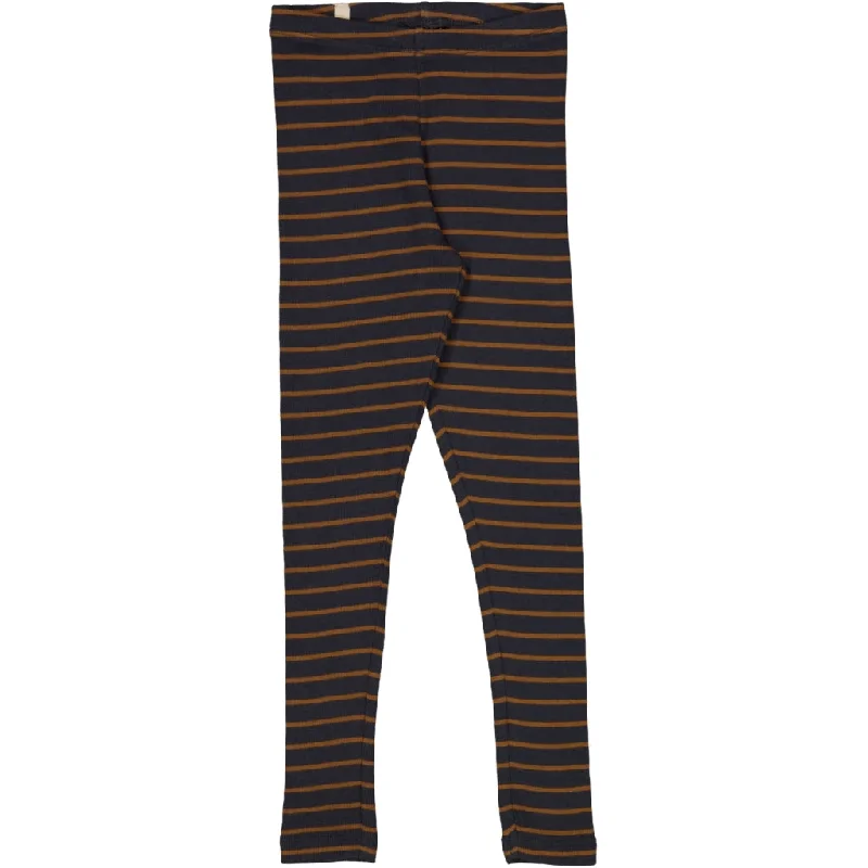 Rib Leggings - midnight blue stripe Cool Women's Distressed