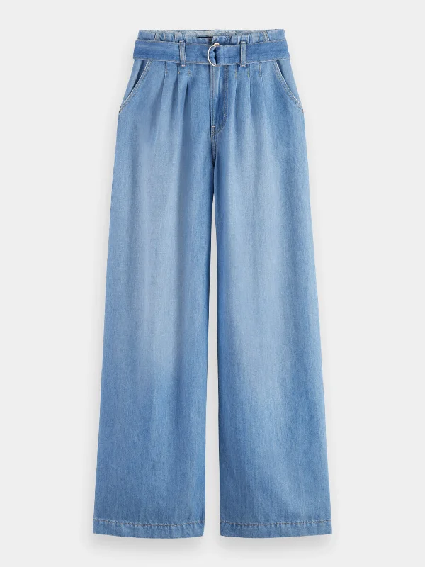 Daze paper bag wide-leg pants Confident Women's High - fashion