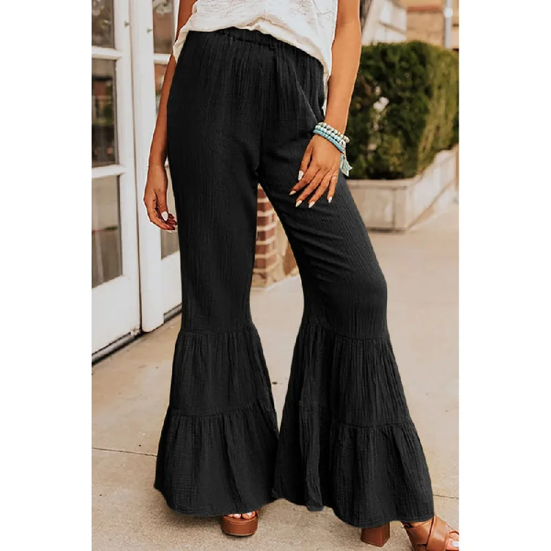 Sugar & Lace Womens Ruffled Bell Pants - SL7711844-2 Elegant Women's 