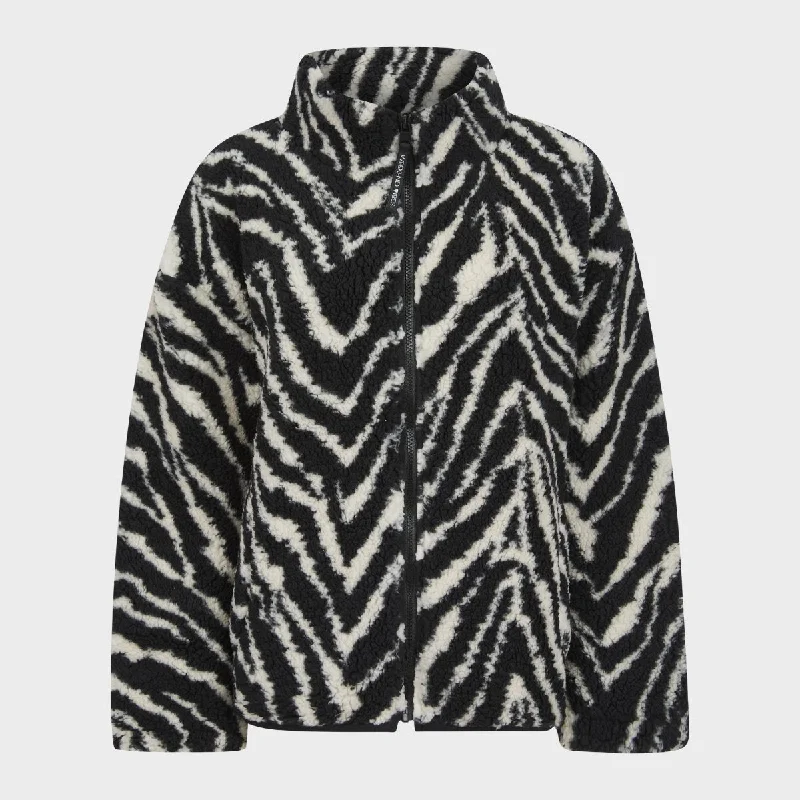 Ladies Zebra Zip Jacket Practical Women's Multi - 
