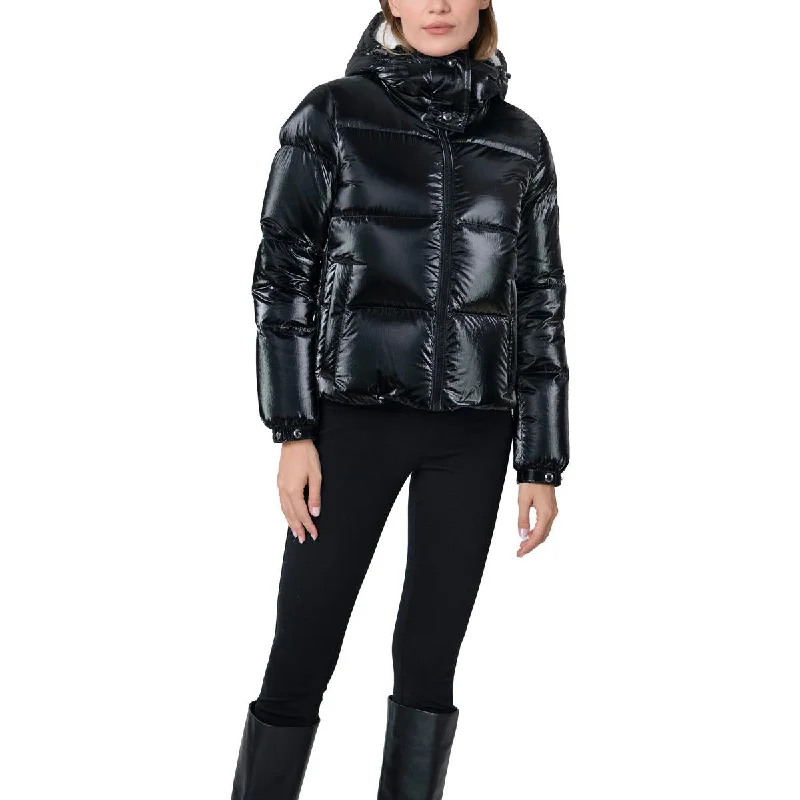 The Recycled Planet Womens Insulated Faux Fur Lined Puffer Jacket Bold Women's Statement