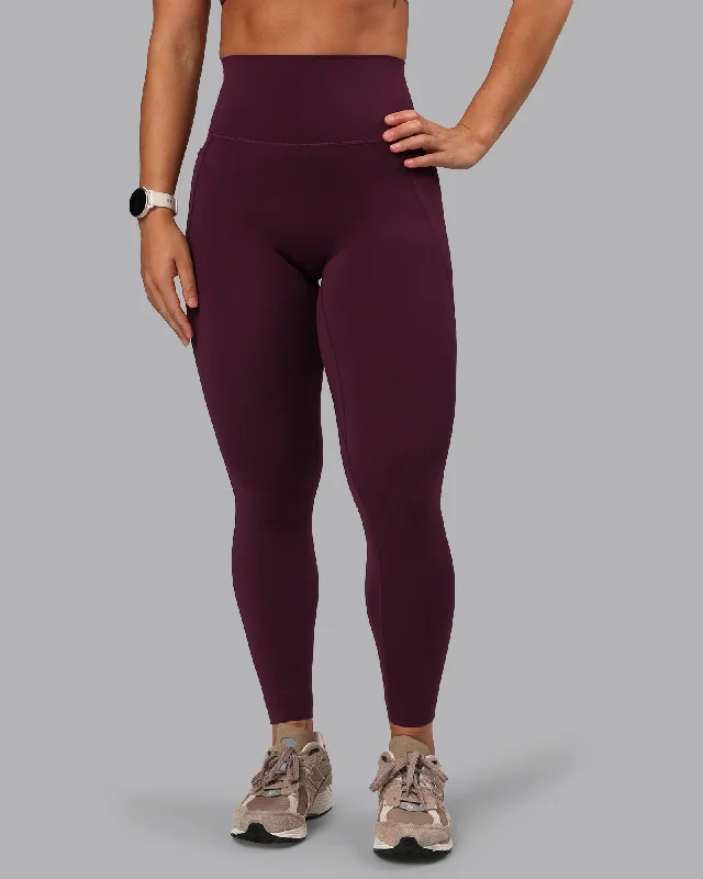 Elixir Full Length Tight With Pockets - Cherry Lacquer Preppy Women's College
