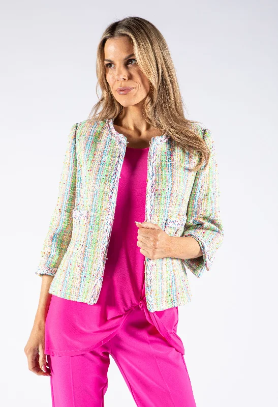 Colourful Tweed Jacket Streetwear Style for 
