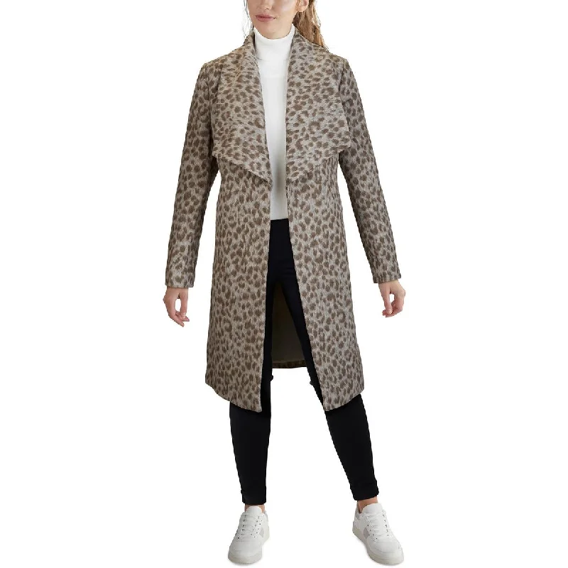 Cole Haan Womens Wool Blend Belted Wool Coat Country