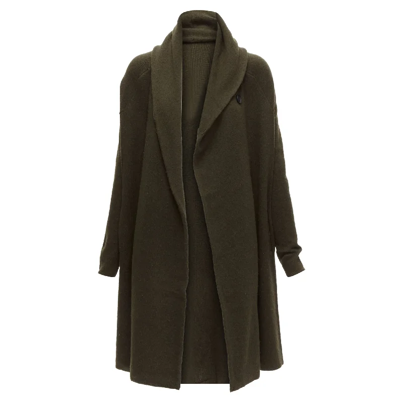 Vince yak wool shawl neck single button wrap cardigan coat Rugged Women's Outdoor 