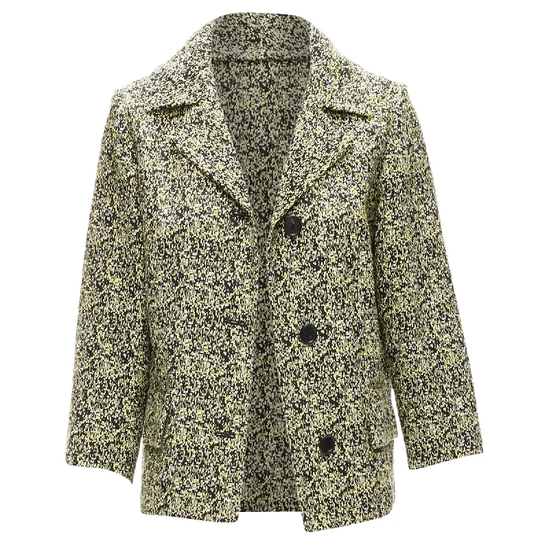 Marni speckle jacquard cotton blend cropped jacket Bohemian Women's Free