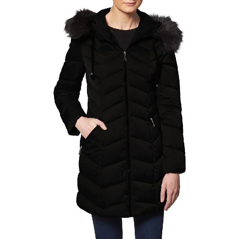 Tahari Womens Gwen Winter Puffer Down Coat purpose