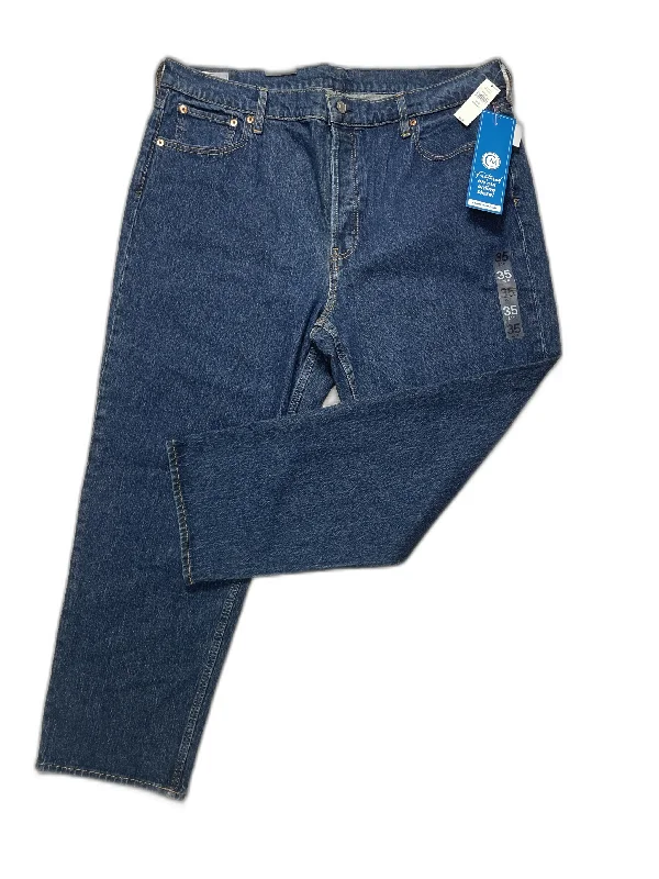 Jeans Straight By Gap In Blue Denim, Size: 20 Practical Women's Multi - 