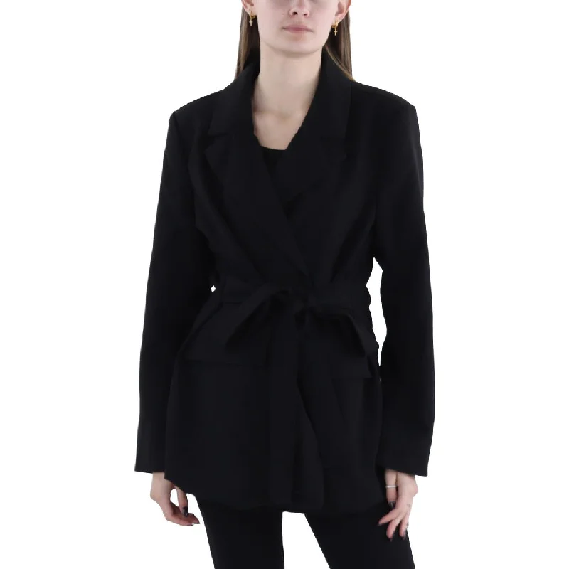 Bagatelle Womens Belted Business Open-Front Blazer Practical Women's Multi - 