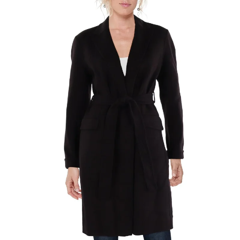 Theory Womens Wrap Midi Wool Coat Sharp Women's Italian