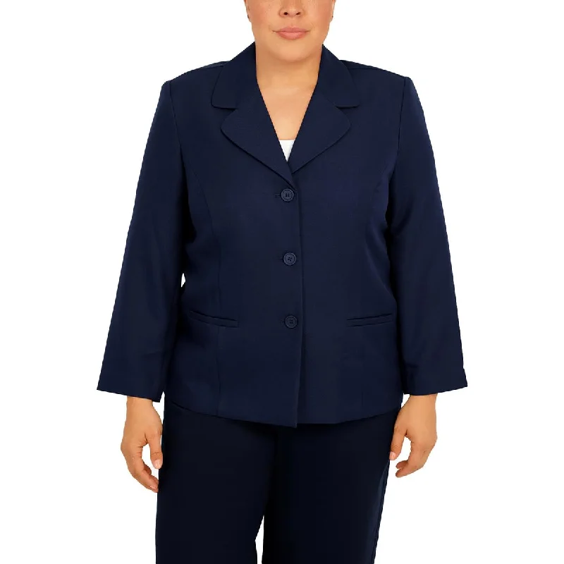Alfred Dunner Womens Plus Woven Long Sleeves Suit Jacket European