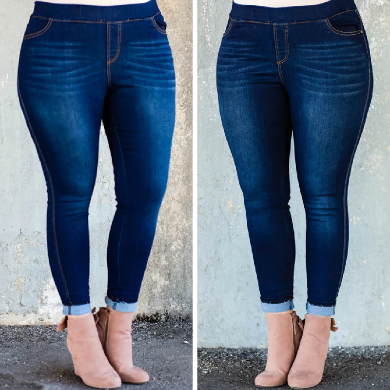 Look At Me Now Jeggings, Blue Business