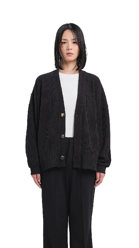 Oversized Cut Sewn Cardigan Trendy Women's Oversized