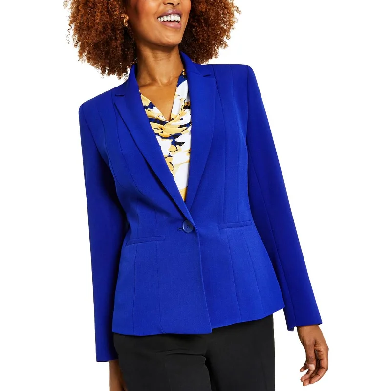 Kasper Womens Petites Office Formal One-Button Blazer Laid - back Women's Vibe