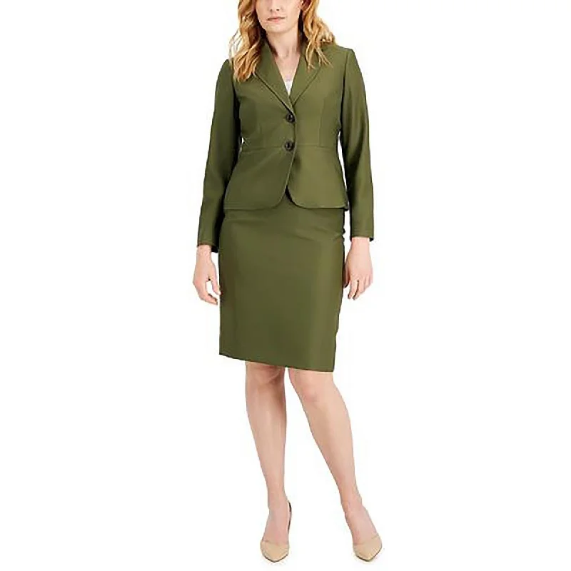 Le Suit Womens Textured Long Sleeves One-Button Blazer Refined Women's Classic 