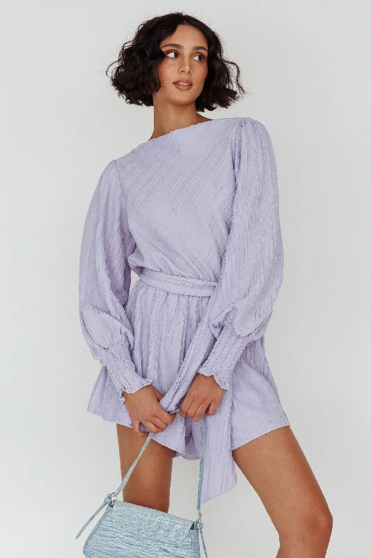 Summer Lover Long Sleeve Romper Lilac Cozy Women's Winter