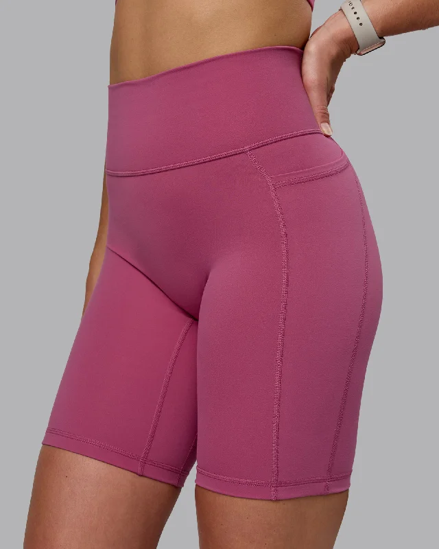 Fusion Bike Short With Pockets - Mauve Haze Sporty Women's Athleisure 