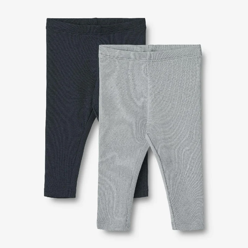 2 Rib Leggings Maddy | Baby - cloudy sky navy purpose