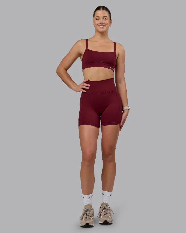 Fusion Mid Short Tight With Pockets - Cordovan Cozy Women's Winter