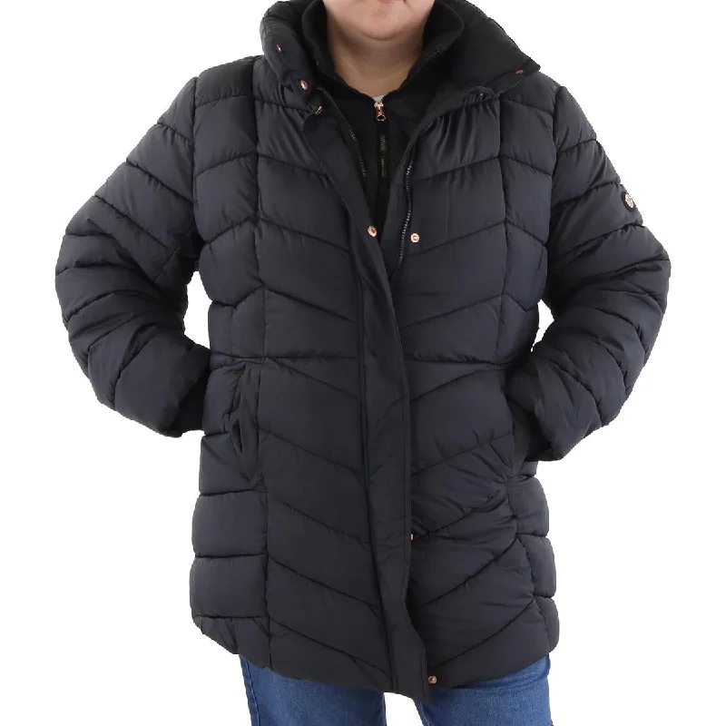 Jessica Simpson Womens Plus Insulated Long Sleeve Puffer Jacket Sporty Women's Tennis