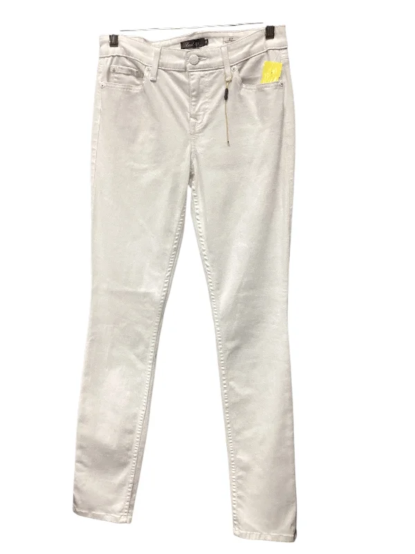 Jeans Skinny By Level 99 In White Denim, Size: 6 Modern Women's 