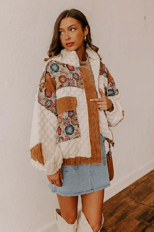 Cozy Couture Quilted Jacket in Ivory Street