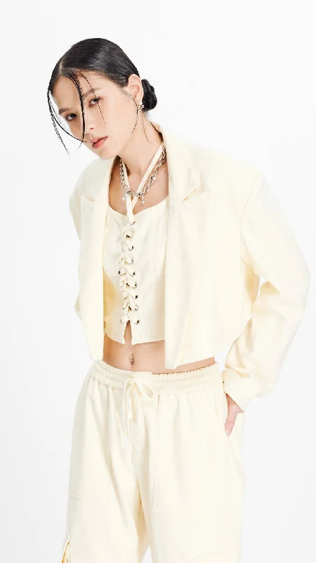 Cropped Blazer Sporty Women's Athleisure 