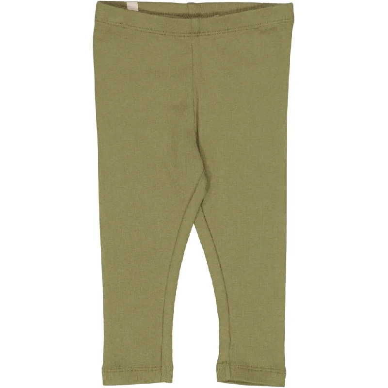 Rib Leggings - winter moss Monochromatic Office Style