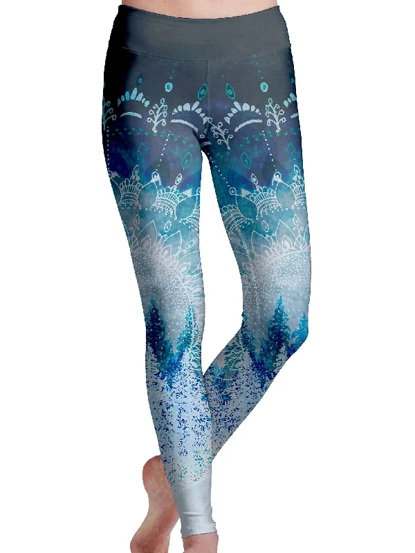 Among the Pines Mandala Leggings Earthy Women's 