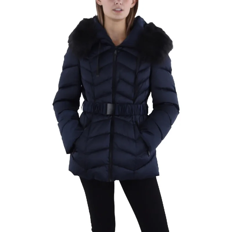 Tahari Womens Insulated Belted Puffer Jacket Adventure
