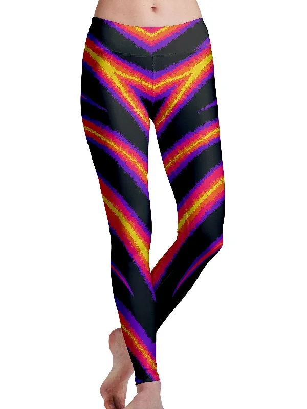 Tiger Stripes (Warm) Leggings Earthy Women's Hemp - based
