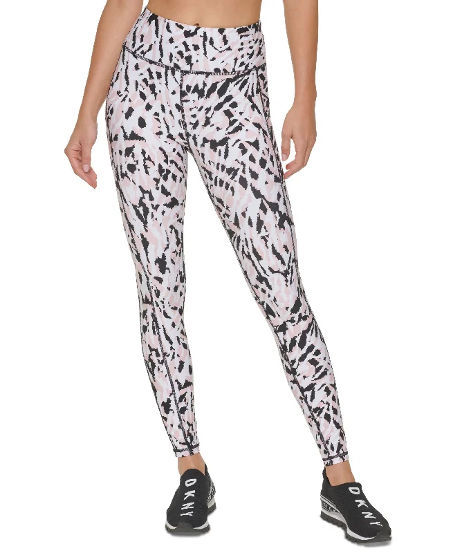 DKNY Sport Womens Etched Zebra Print 7/8 Leggings Relaxed Women's 
