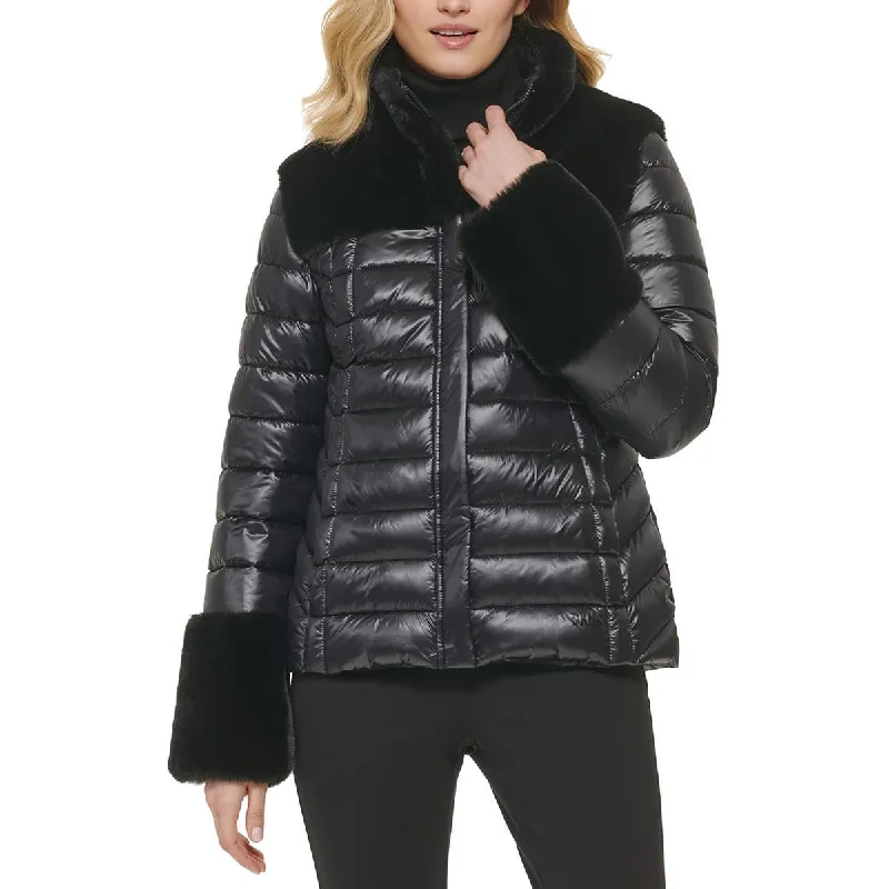 DKNY Womens Nylon Puffer Jacket Modern Women's Tech