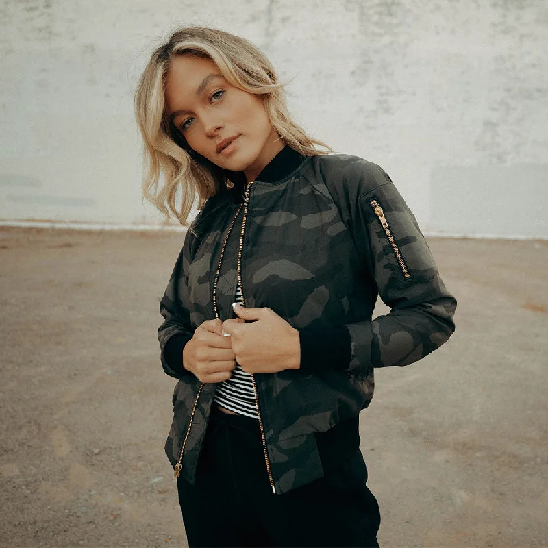 Bomber Jacket, Camo Cashmere