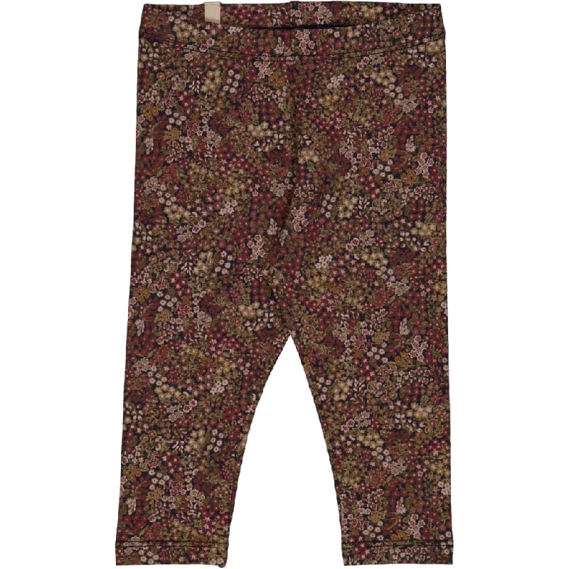 Jersey Leggings - blue flowers Rugged Women's Outdoor 