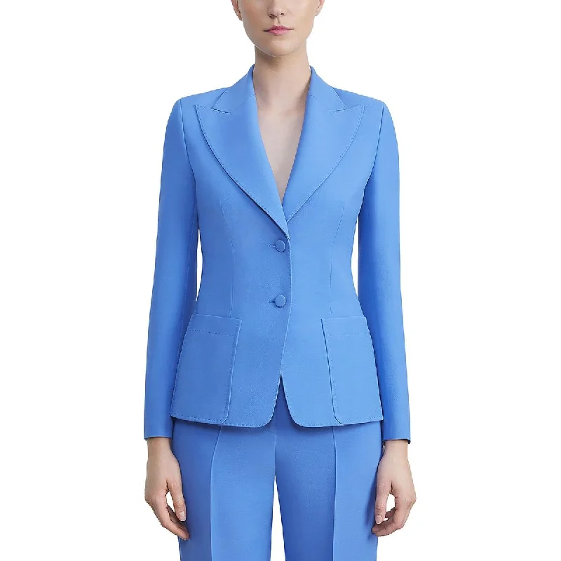 Lafayette 148 New York Womens Wool Suit Separate Two-Button Blazer Geometric