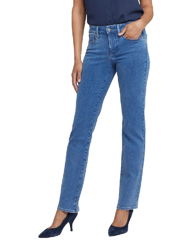 NYDJ Marilyn Venice Blues Straight Leg Jean Elegant Women's Formal 