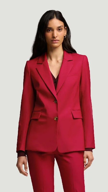 Two-Button Blazer in Seasonless Wool | Carmine Refined Women's Classic 