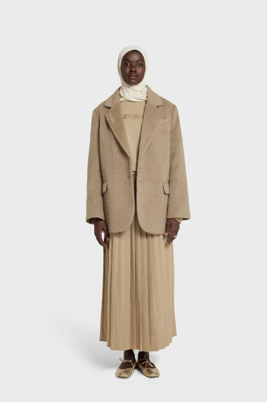 Brushed Coat Blazer | Almond Artistic Women's Avant - 