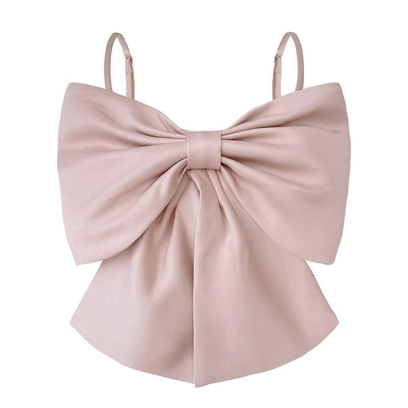 Linda Cute Bow Crop Top Sharp Women's Italian