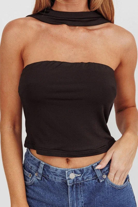 Cadence Reverse Halter Top Feminine Women's Soft 