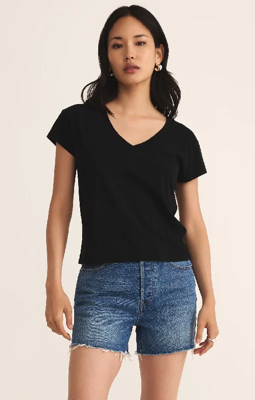 Modern V-Neck Tee Minimalist Women's Casual
