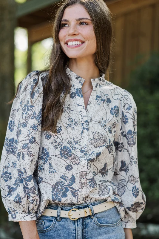 Get A Good Look Brown Floral Blouse British Gentlewoman Style