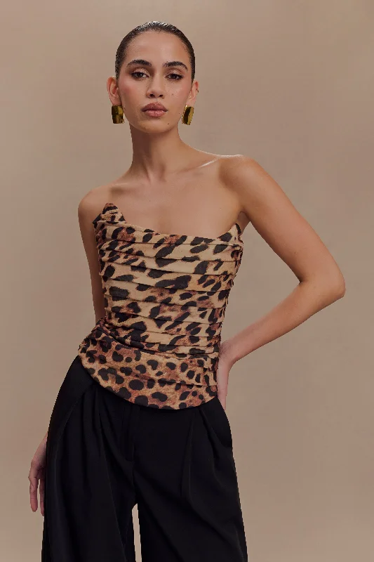 Tokio Suiting Corset - Leopard Print Athletic Women's High - 