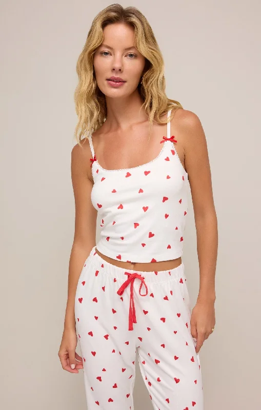 Camille Heart Cami Artistic Women's Hand - painted