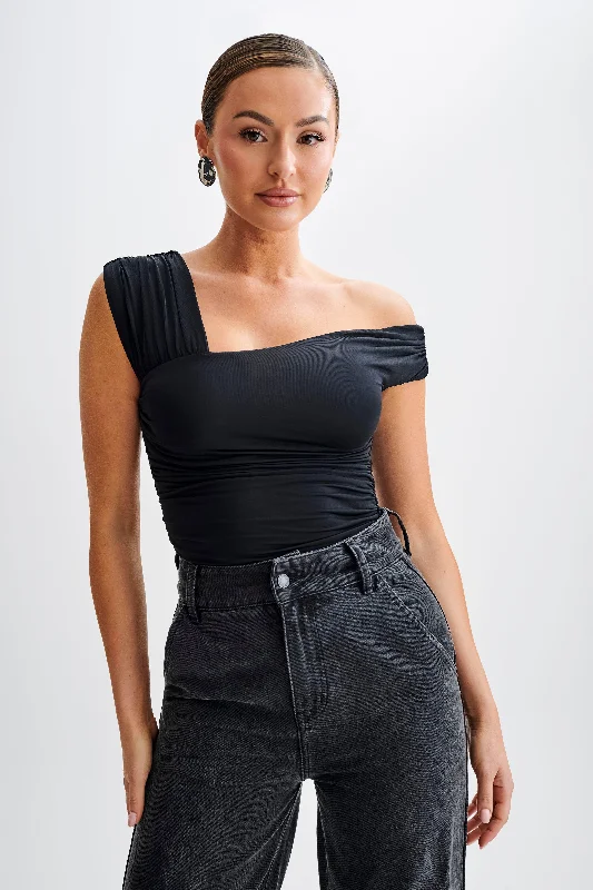 Nicki Cut Out Sleeveless Top - Black Luxurious Women's High -  end