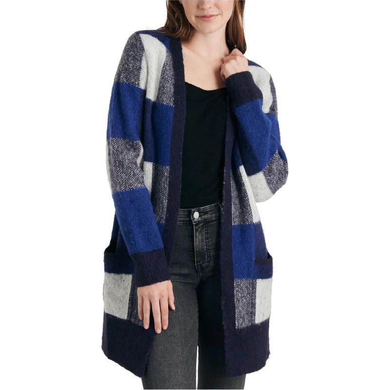 Lucky Brand Womens Checkered Cardigan Sweater Dapper Women's Bow - adorned